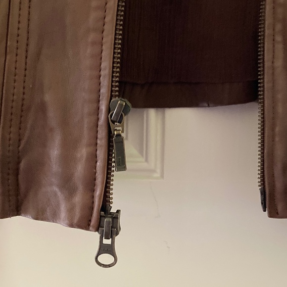 Bagatelle Leather Double Zip Front Jacket/Chocolate/Size 12/EUC/WORN ONCE!!! - Picture 5 of 9